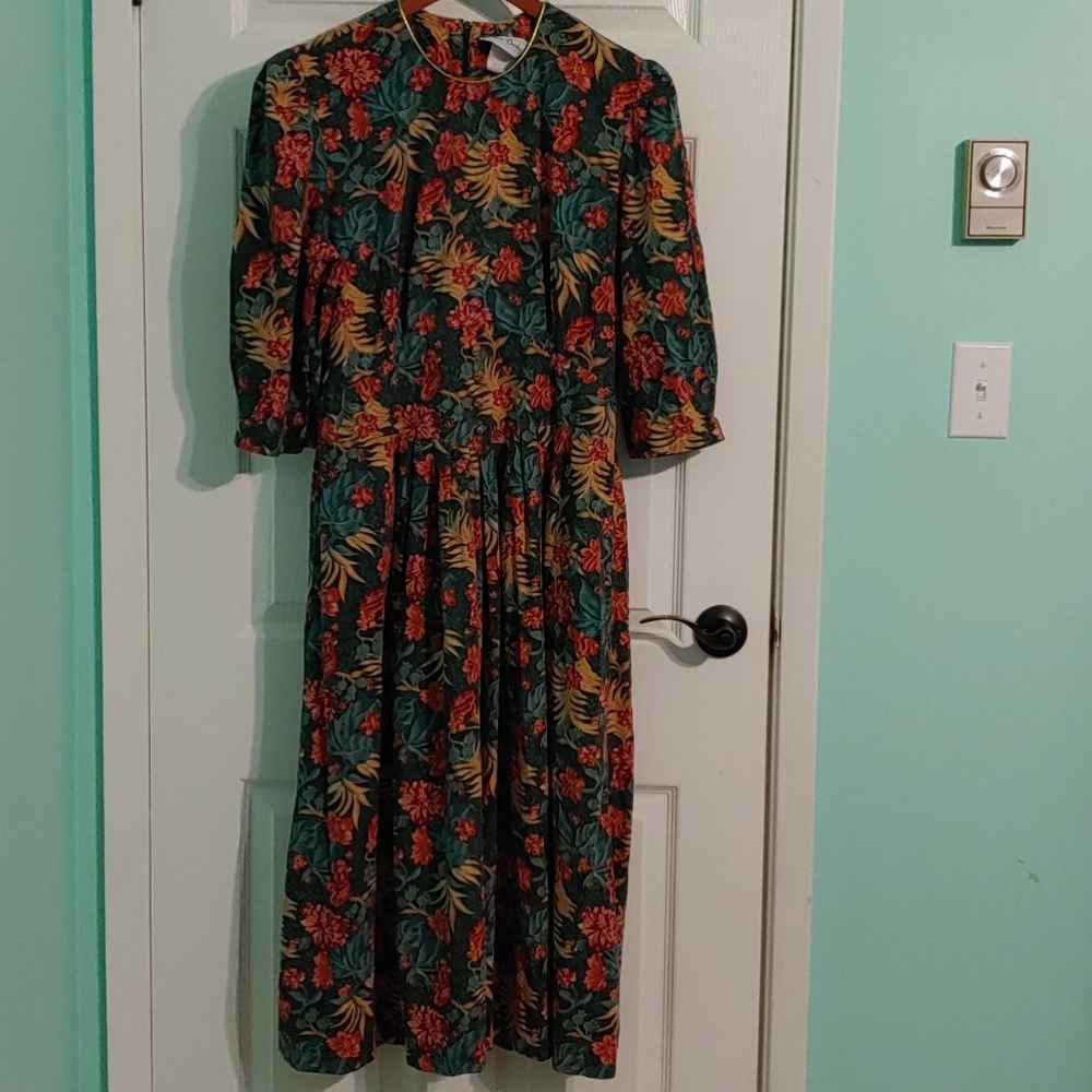 Vintage volup/plus floral summer dress